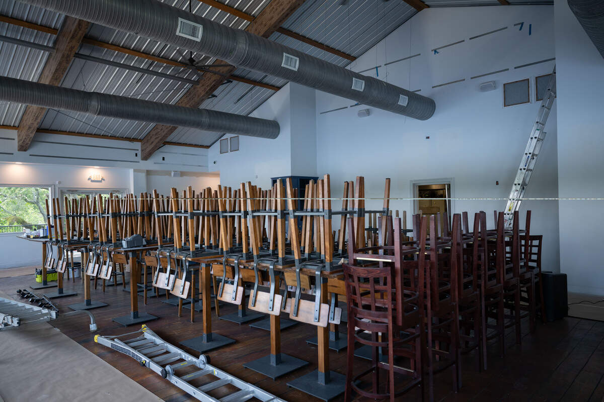 The indoor dining room on the second floor is under construction at Claw Daddy’s new location in Gulfport on Wednesday, July 8, 2026.