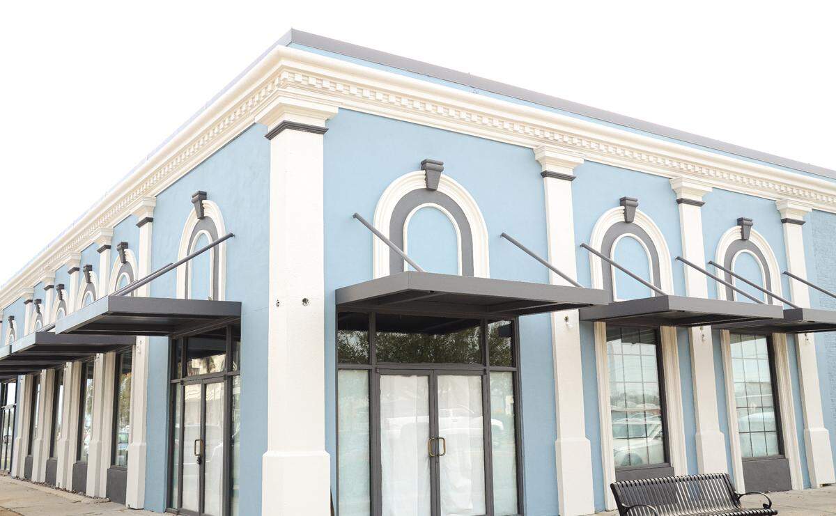The former gallery in this distinctive building in downtown Gulfport is being transformed into Renee’s Fine French Restaurant.