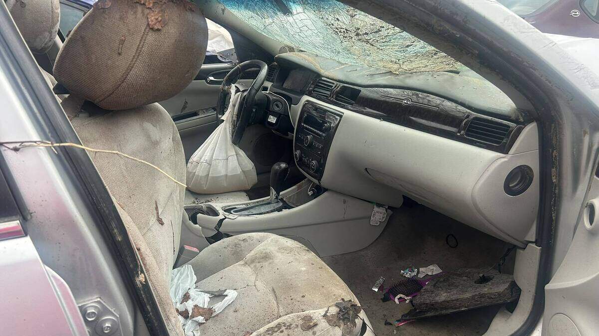 The interior of Mariah Gill’s Chevrolet Impala after it was forced off the road, flipped three times and landed in a canal, her mother Marie Garside said. Gill and her two brothers had just gotten out of school at Bay High in Bay St. Louis when they were forced off Interstate 10 eastbound in Harrison County by the driver of a red Kia Soul.
