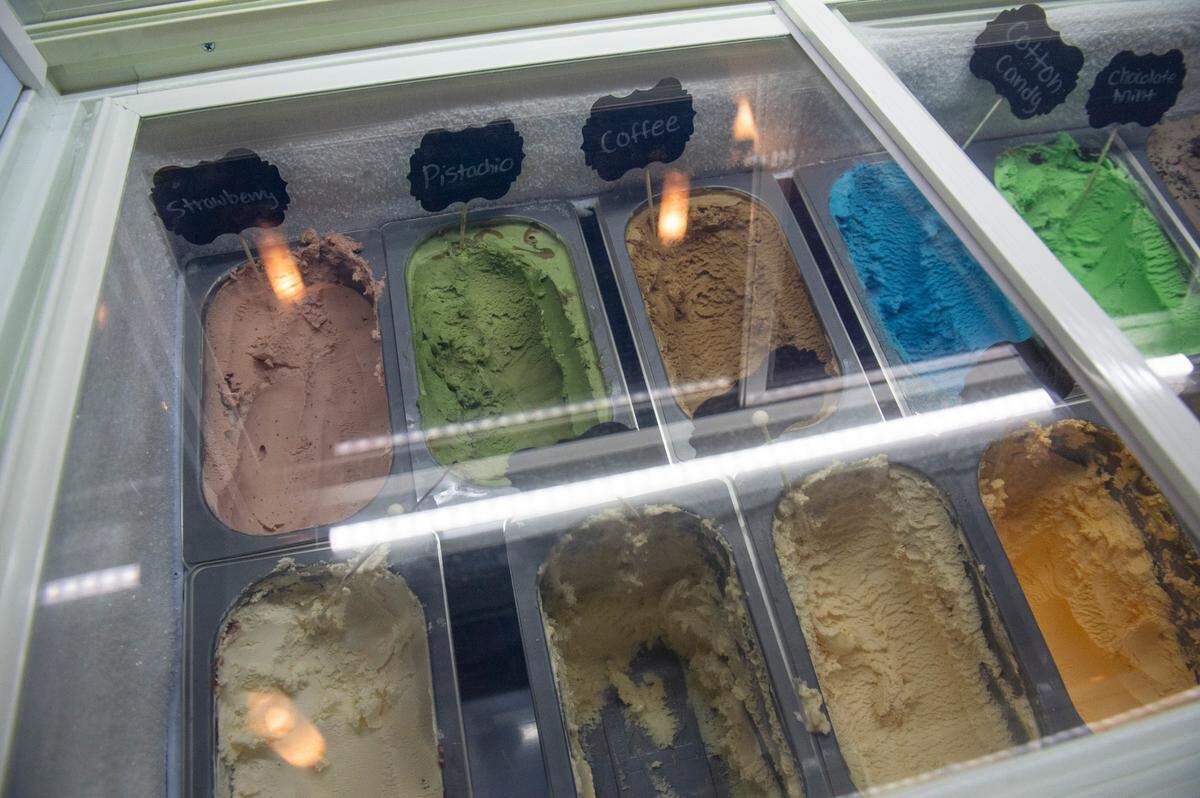 Gelato flavors at Zaki’s Cafe in Gulfport on Friday, May 9, 2025.