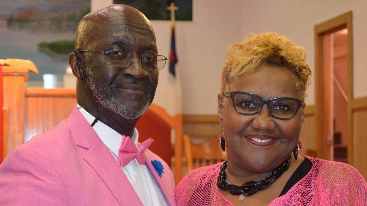Jackson County Justice Court Judge Sheila Osgood and the Rev. Larry G. Hawkins Sr. of Union Baptist Church in Pascagoula