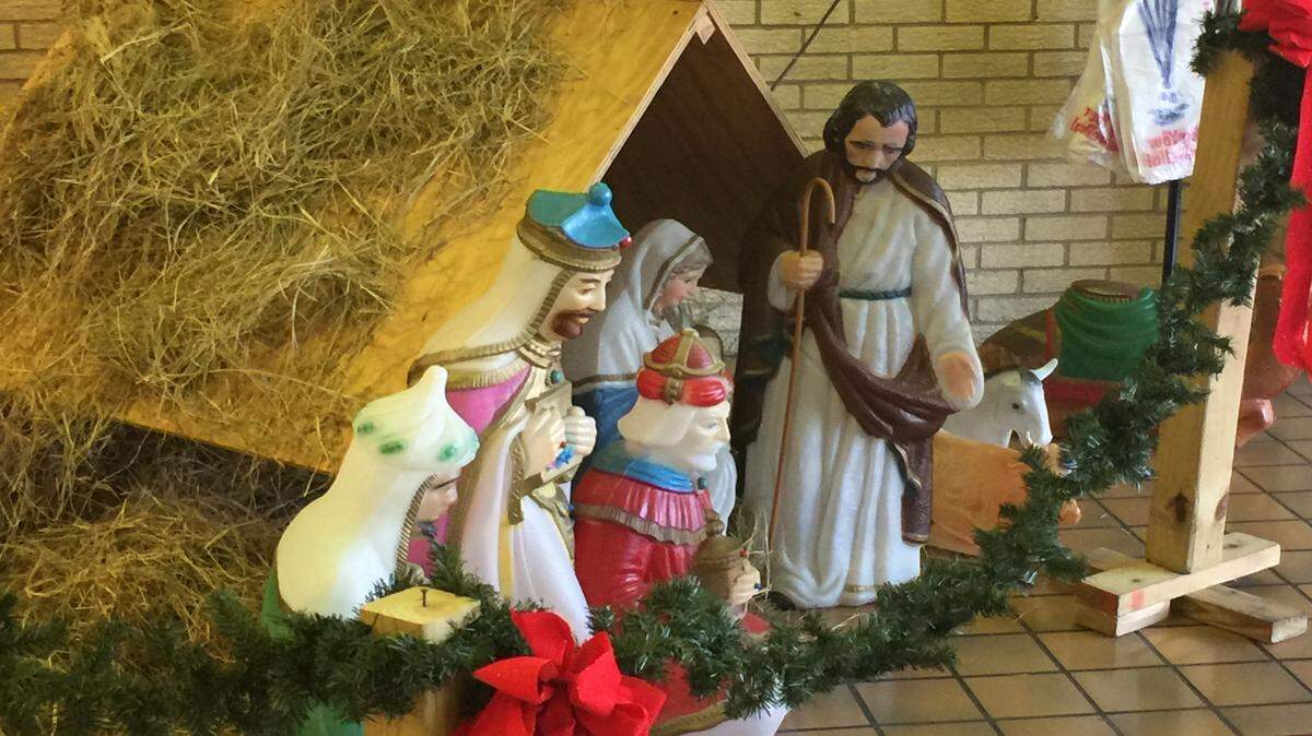 PHOTO COURTESY OF AHA 
 The American Humanist Association is calling for Harrison County to remove this nativity scene from the county courthouse in Gulfport.