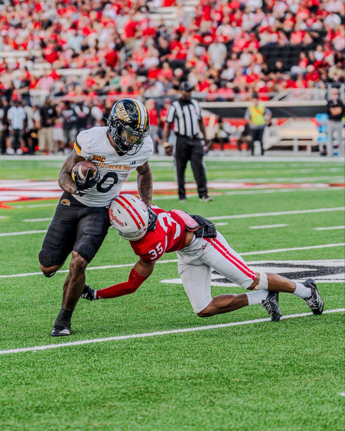 Southern Miss running back Jeffery Pittman was the Golden Eagles’ leading ballcarrier in Saturday’s win over Louisiana.