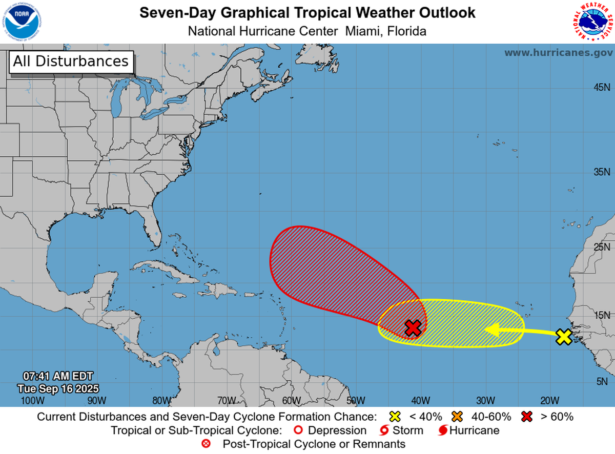 The National Hurricane Center is tracking to disturbances in the Atlantic Ocean, but neither are expected to immediately threaten the United States.