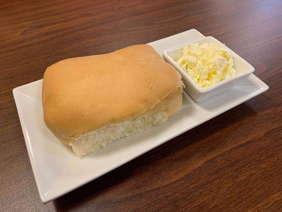 The coco bread at Bonfire Restaurant in Gulfport, Mississippi.