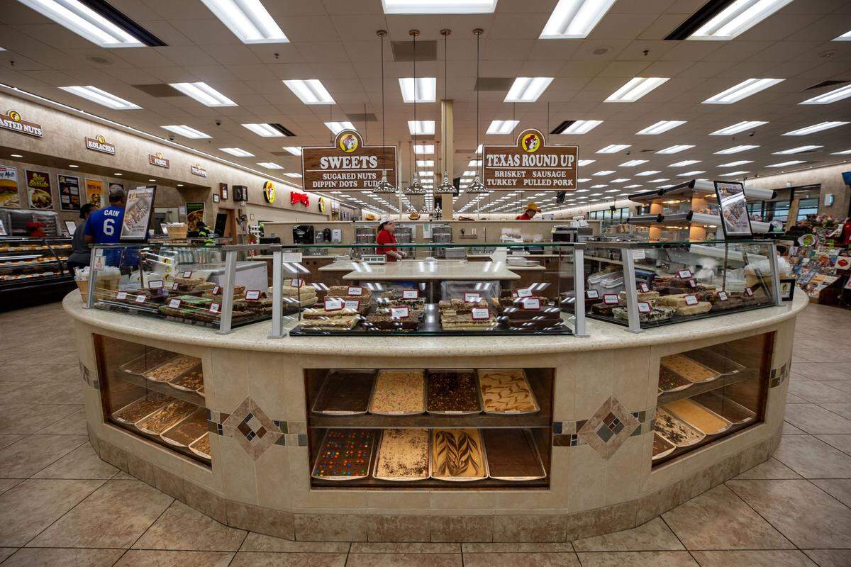 The fudge counter is just one of the attractions inside Buc-ee’s Travel Center, along with snacks, meals and souvenirs.