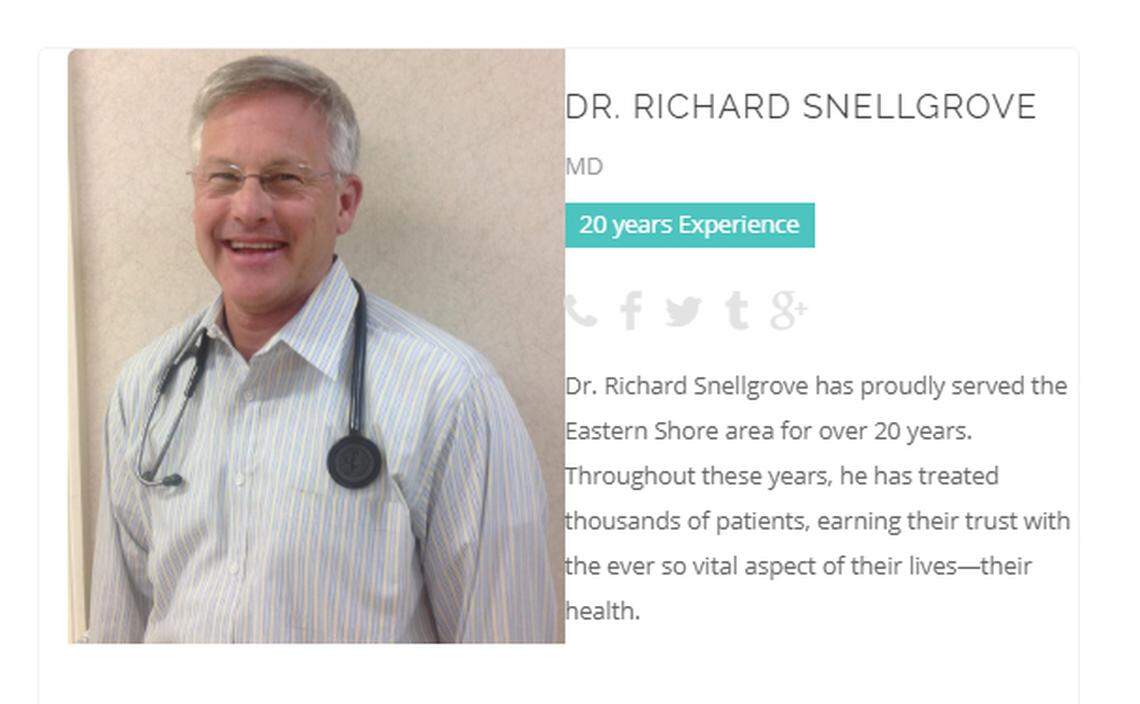 This screenshot of Richard Snellgrove is featured on www.easternshoreweightloss.net.