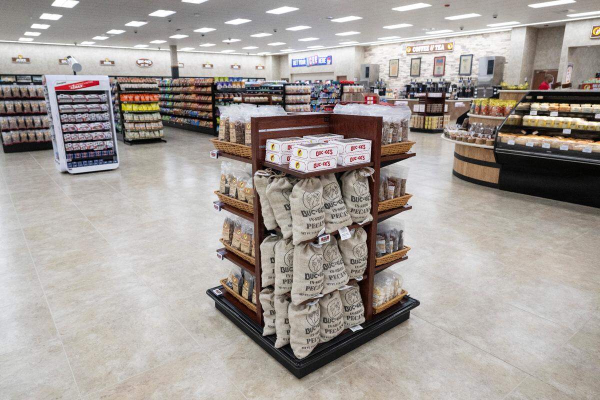 The inside of Buc-ee’s first Mississippi location, located in Harrison County, before it opened to the public on Monday, June 9, 2025. It was reportedly crowded with shoppers Sunday when the store was evacuated.