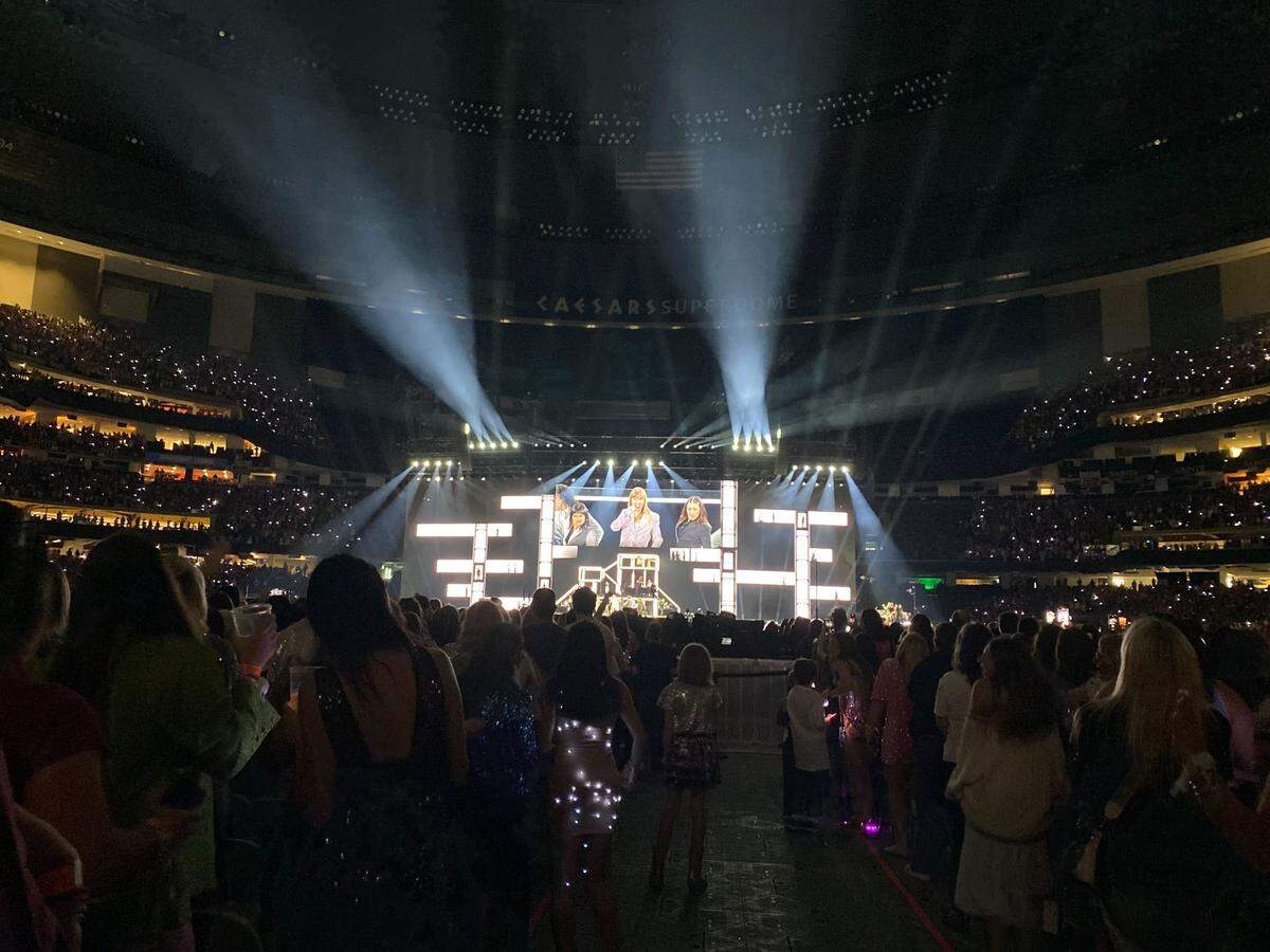 The moment fans have waited months (if not longer) for: Taylor Swift takes the stage in New Orleans on Friday, Oct. 25, 2024.