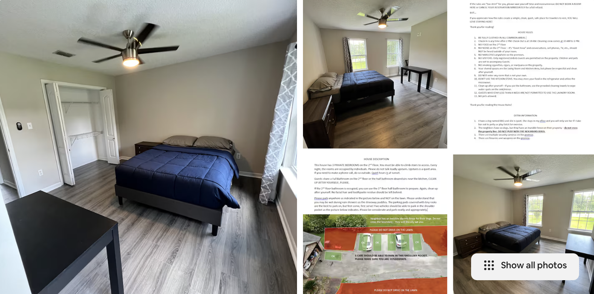 This is the cheapest Airbnb listing on the Mississippi Coast, costing $257 for a five night stay in Gulfport.