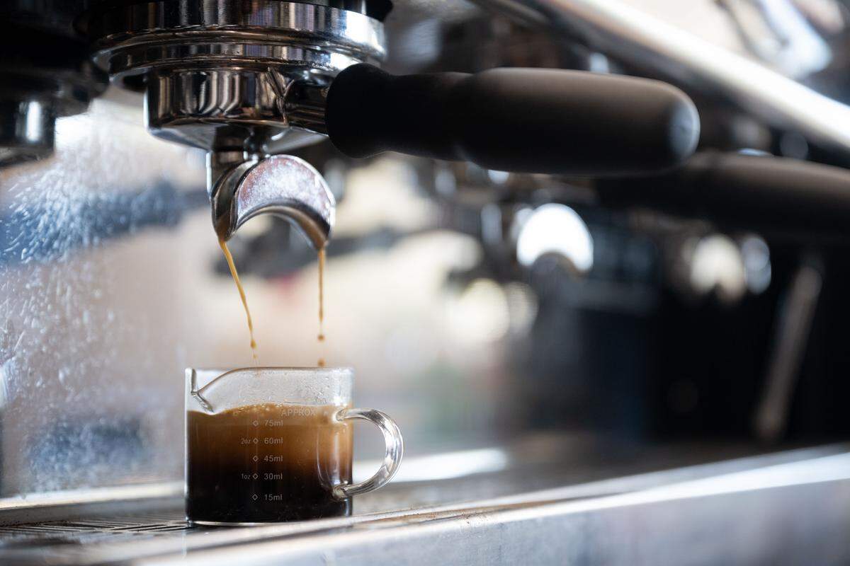 An espresso shot is made at Parlor Doughnuts on Thursday, October. 16, 2025.