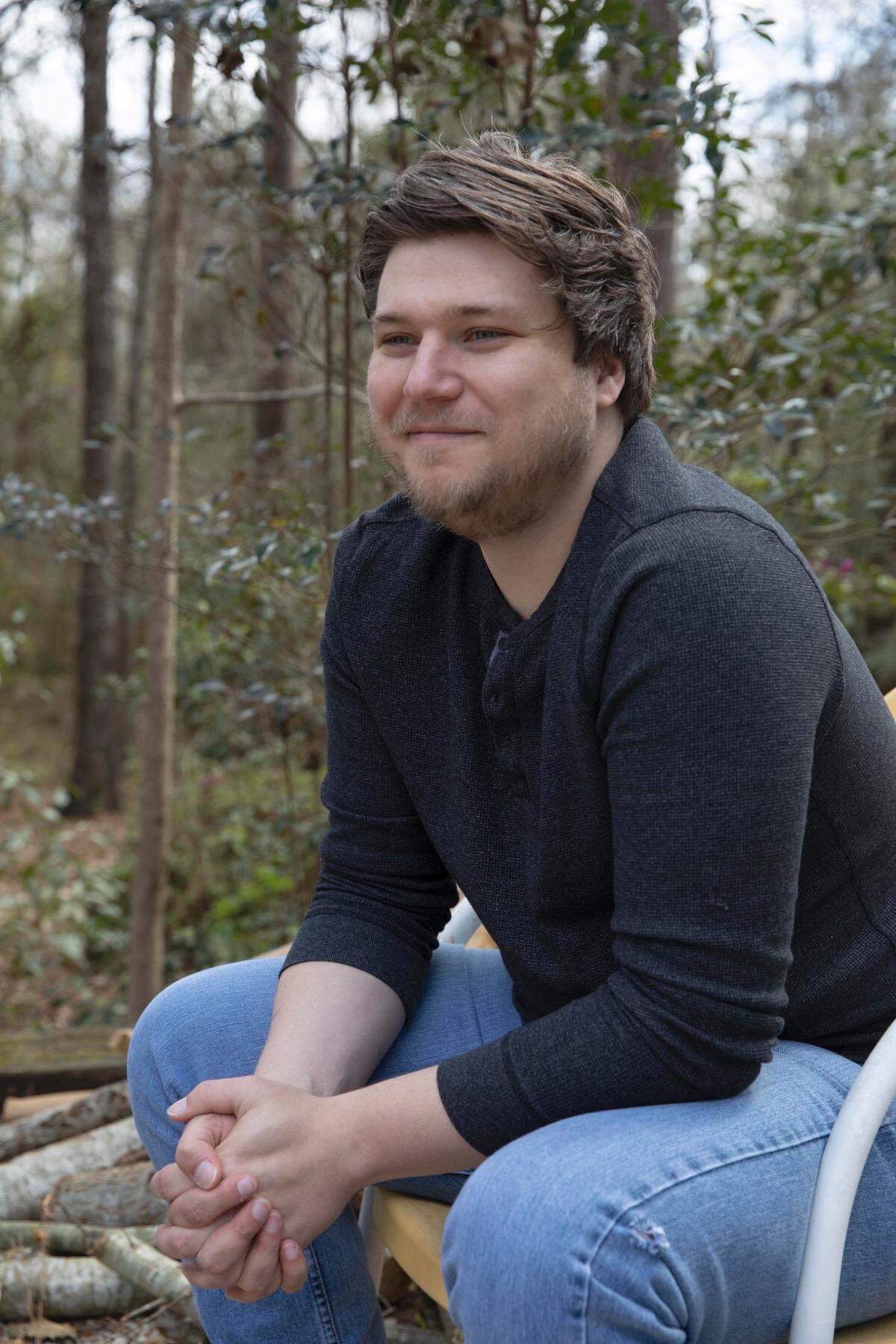 William Pittman enjoys a spring afternoon in the wooded property of his home in Columbia, MS. Pittman hopes the limited scope of use and practice in Mississippi for newly legalized medical marijuana will be expanded.