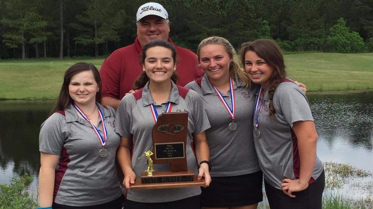 SUBMITTED 
 Our Lady Academy's girls golf team placed second in the Class I State Championship at The Bridges Golf Club in Bay St. Louis on Tuesday. Members of the team include Sarah Rose Haggerty, Callee Breland, Kati Albright, Gabby Zimmerman and coach Keith Breland.
