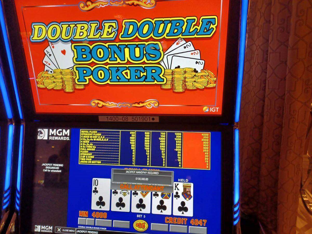 Double Double Bonus Poker has hit again at a Biloxi area casino. It’s the 19th jackpot of the year to top $100,000 in South Mississippi.
