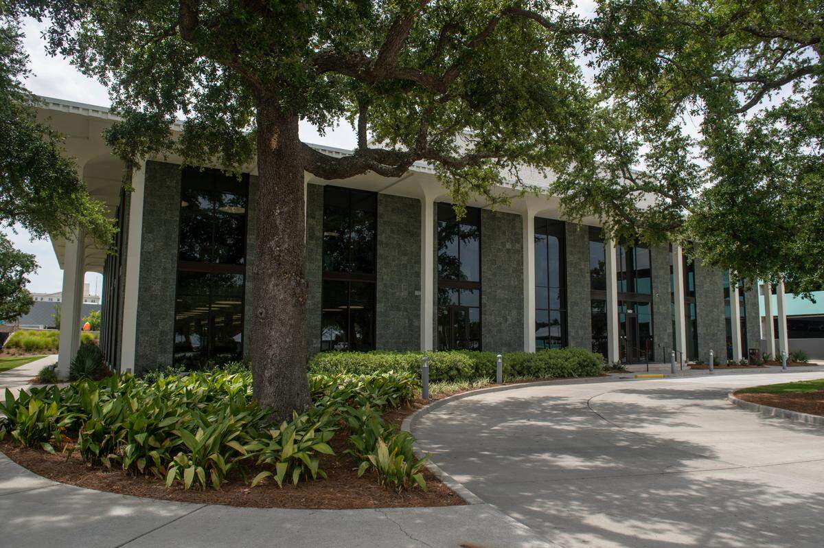 The Coast Transit Center, which was once a library, in Gulfport on Friday, July 14, 2023.