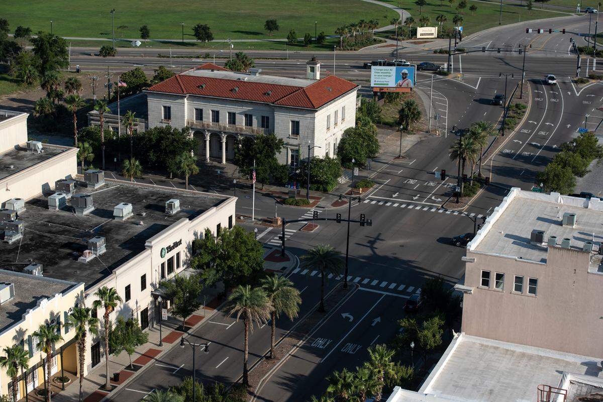 The view of downtown Gulfport from the roof of the Hancock Whitney building on Monday, July 17, 2023.