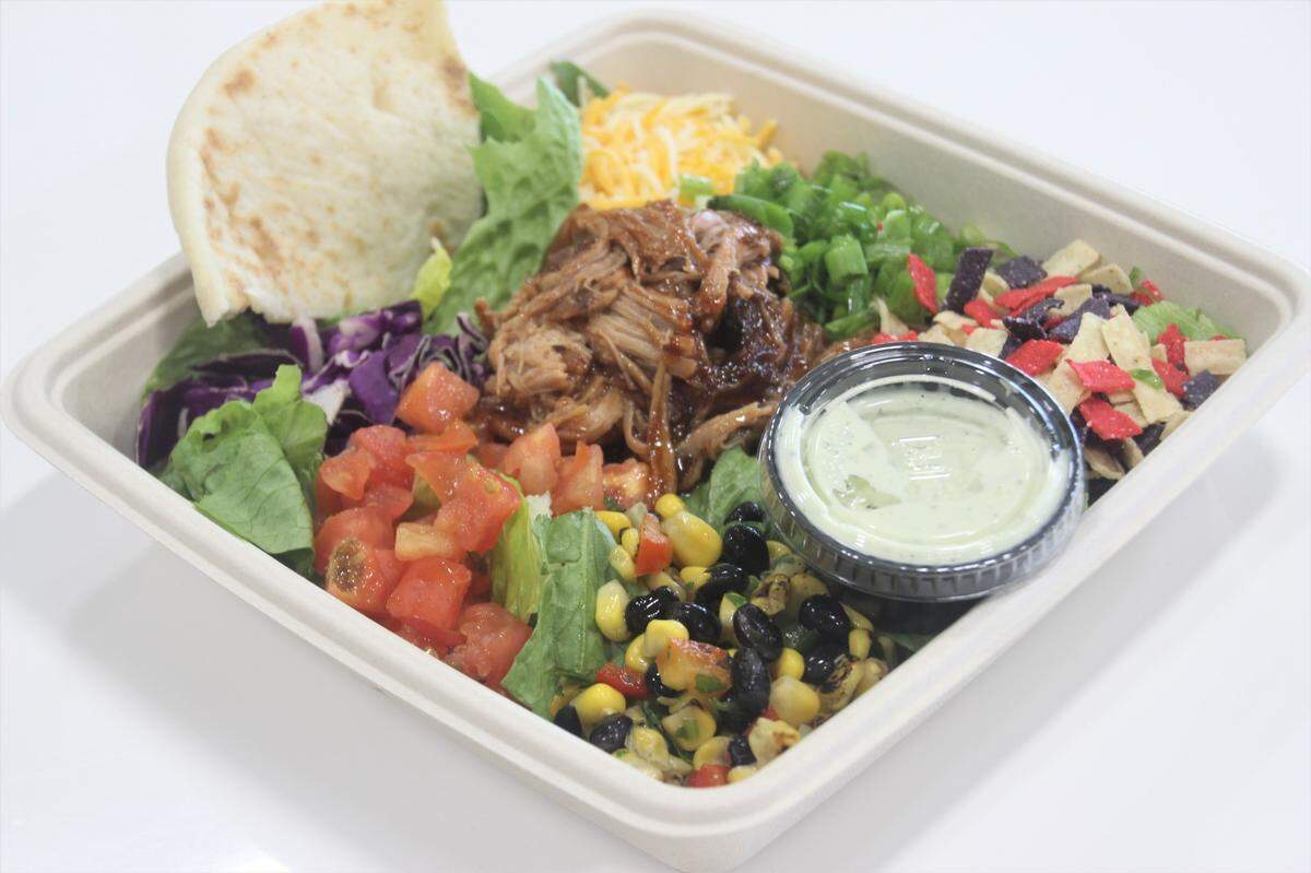 The barbecue salad at Salad Station in D’Iberville