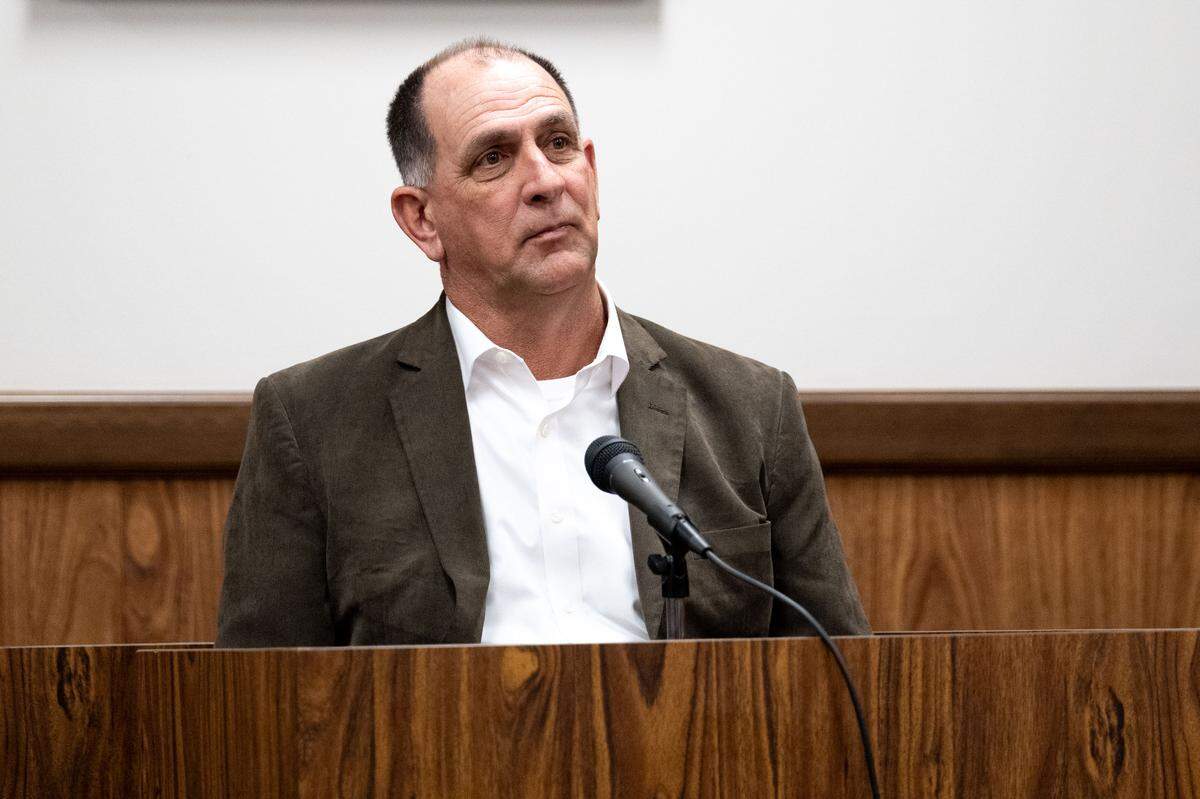 Hancock County Supervisor Darrin Ladner appears in court Wednesday to testify as a witness.