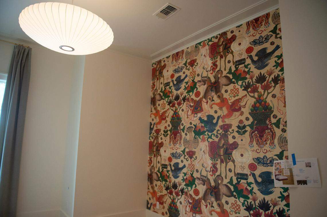 Lighting and decor have starting being installed in the new Springs Hotel in Ocean Springs on Monday, Nov. 20, 2023.