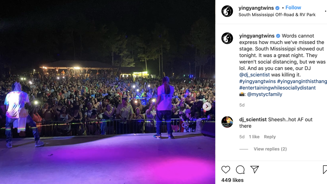 Photos show hundreds at Ying Yang Twins concert in Mississippi despite COVID mandates