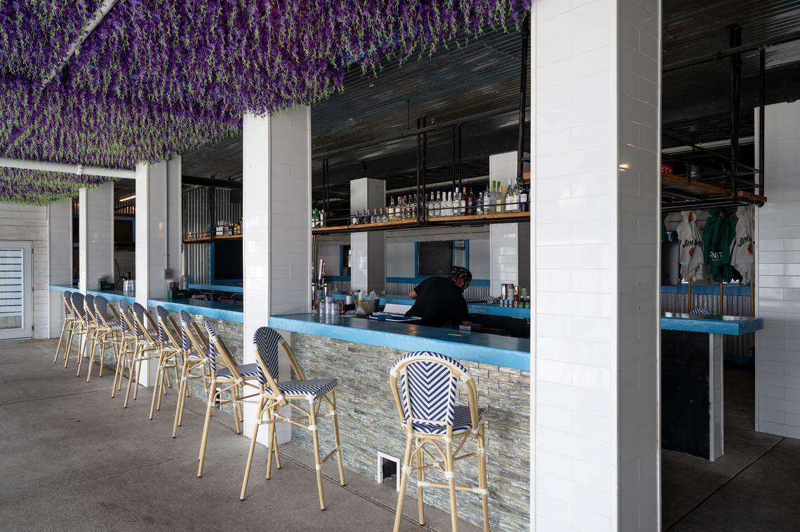 The outdoor bar at Bacchus on the Bluff in Gulfport is named “Handsboro Yacht Club” for a bar that was on the bayou before Hurricane Katrina.