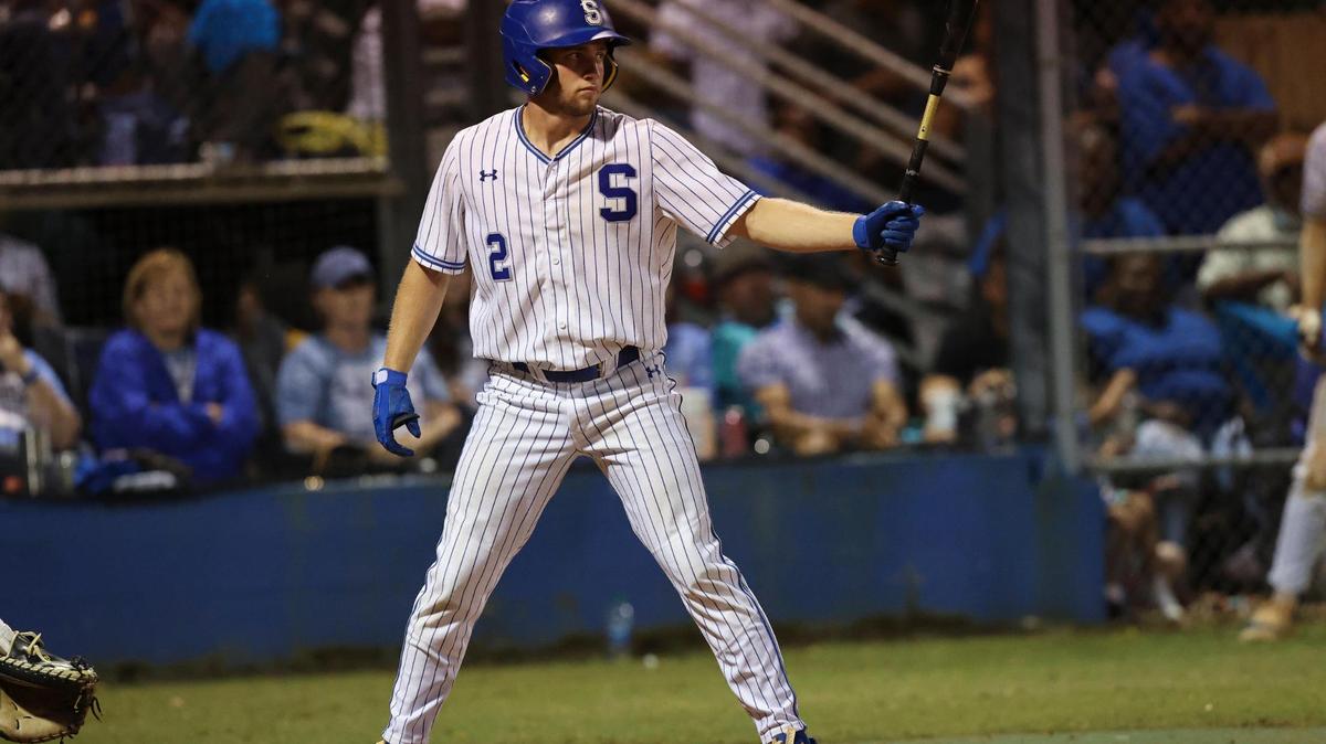 Stone pitcher Gehrig Conard (2) at bat during game one of the MHSAA Class 4A semifinals between Stone and Sumrall in Wiggins, MS, Thursday, May20, 2021.