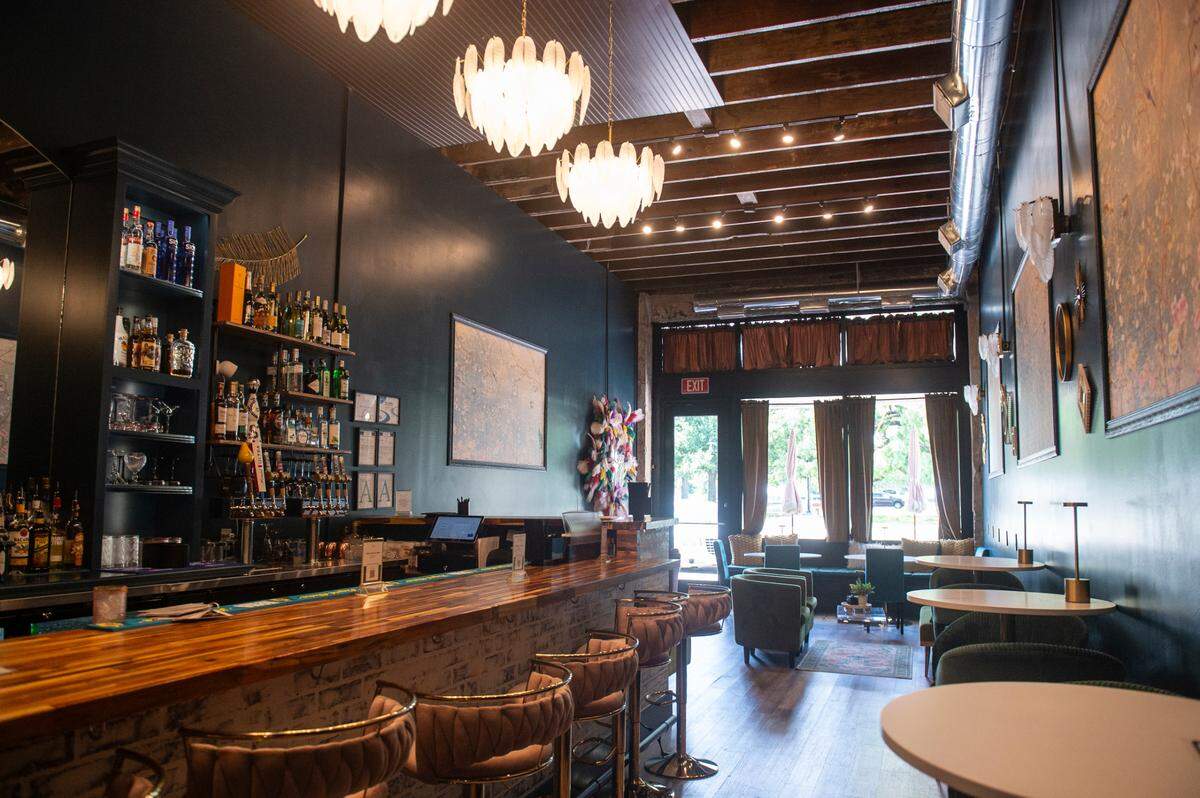 The bar at the Hen House, which serves wine, specialty cocktails and small bites, in Bay St. Louis on Wednesday, May 29, 2024.