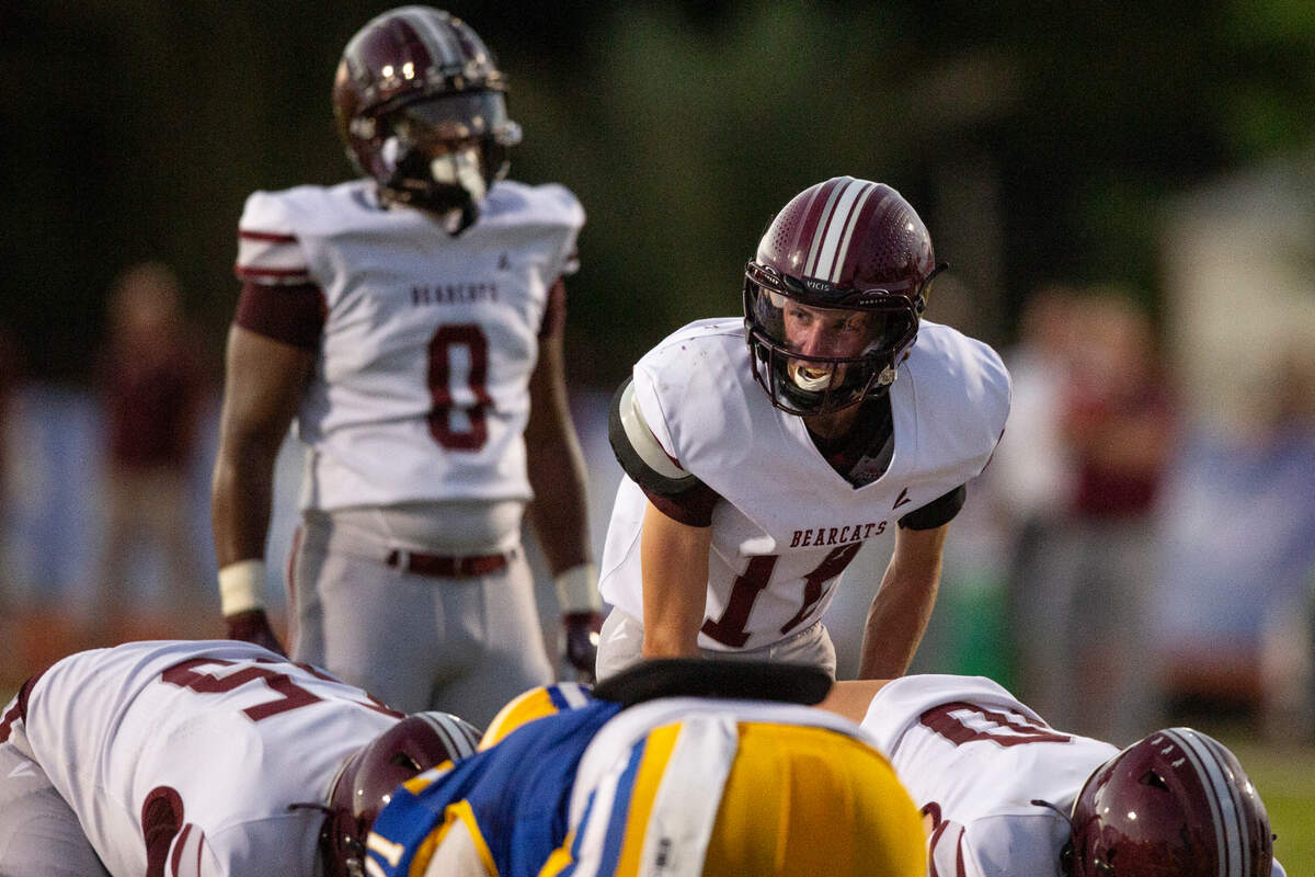 Long Beach quarterback Will Brady prepares for the snap during a game between Bay High and Long Beach at Tiger Stadium in Bay St. Louis on Friday, Sept. 13, 2024.
