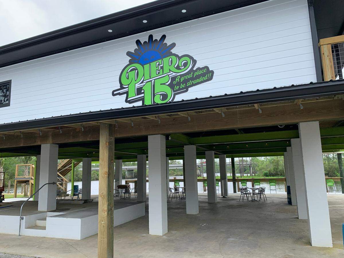 Customers can drive to Pier 15, located off Lorraine Road in Biloxi, or arrive by boat or jet ski and order a cold drink, a pizza or nachos.