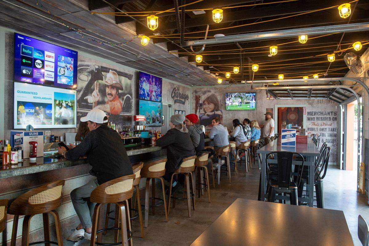 The bar area at The Garage at Cash Alley in Ocean Springs on Friday, Dec. 13, 2024.