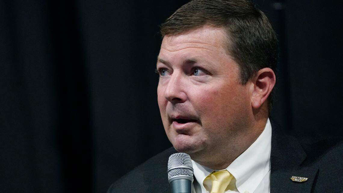 USM football coach Will Hall explains why he chose Jeremy Darveau to be O-line coach