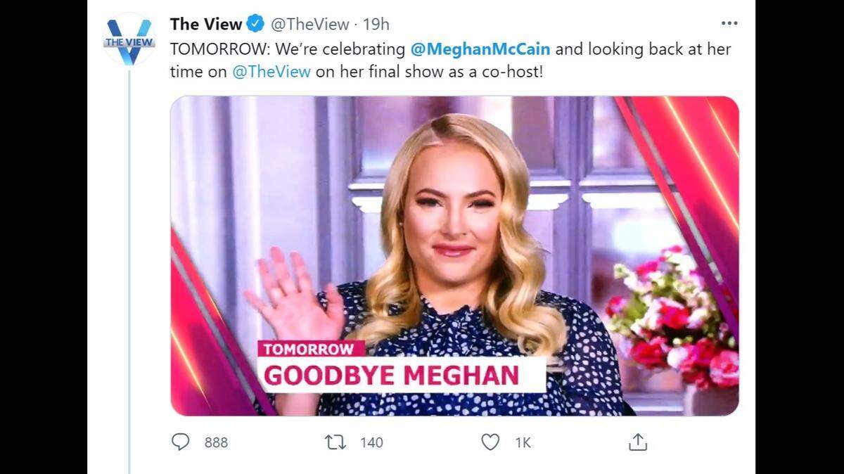 The View co-hosts bid farewell to Meghan McCain with a trip down memory lane during her last show Aug. 6. 