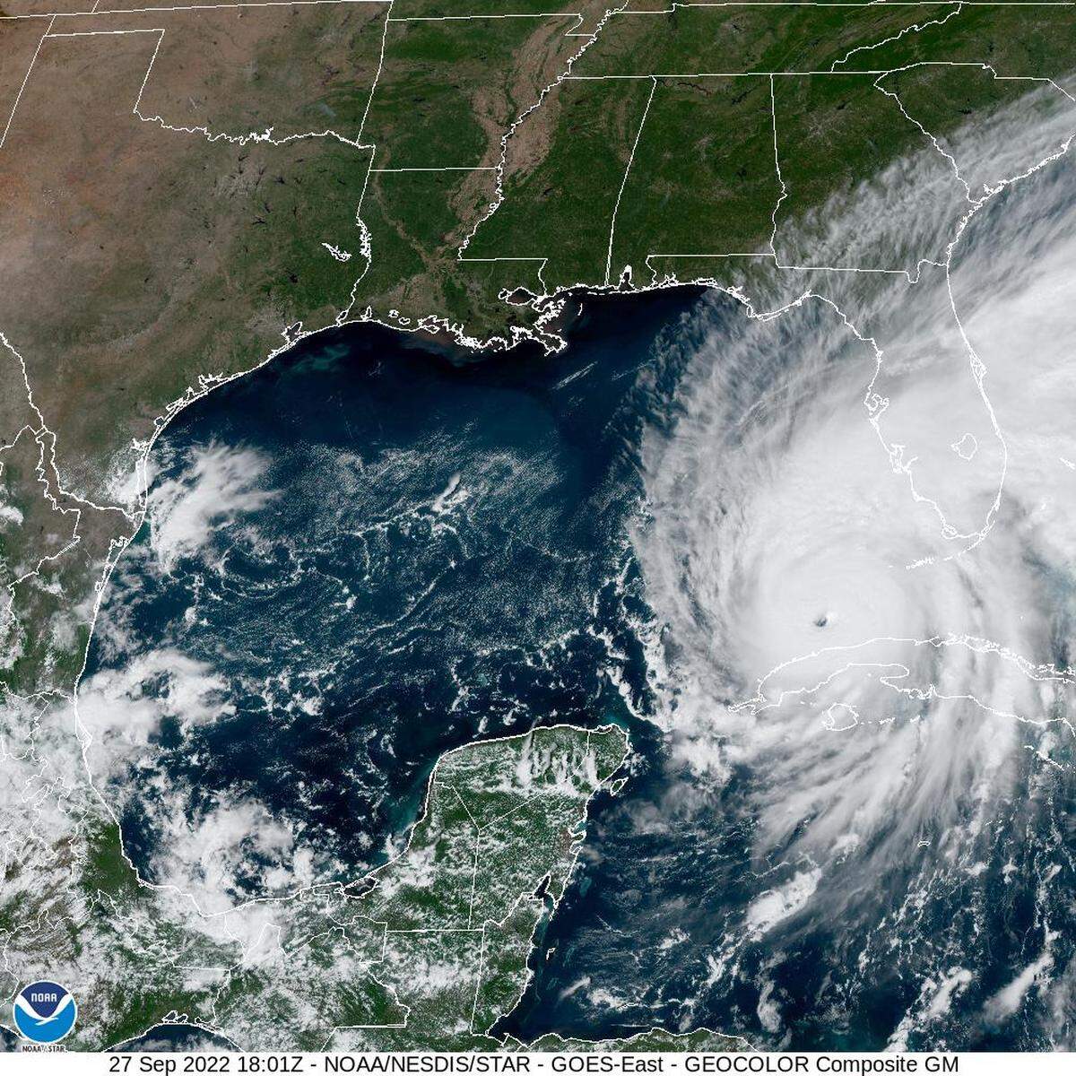Hurricane Ian has a well defined eye Tuesday afternoon after it cleared Cuba and moved toward the Florida coastline.