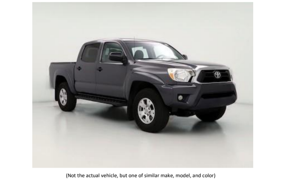 A truck similar in color, make and model of this Toyota Tacoma was used in the hit and run of a Lucedale man Sunday night.
