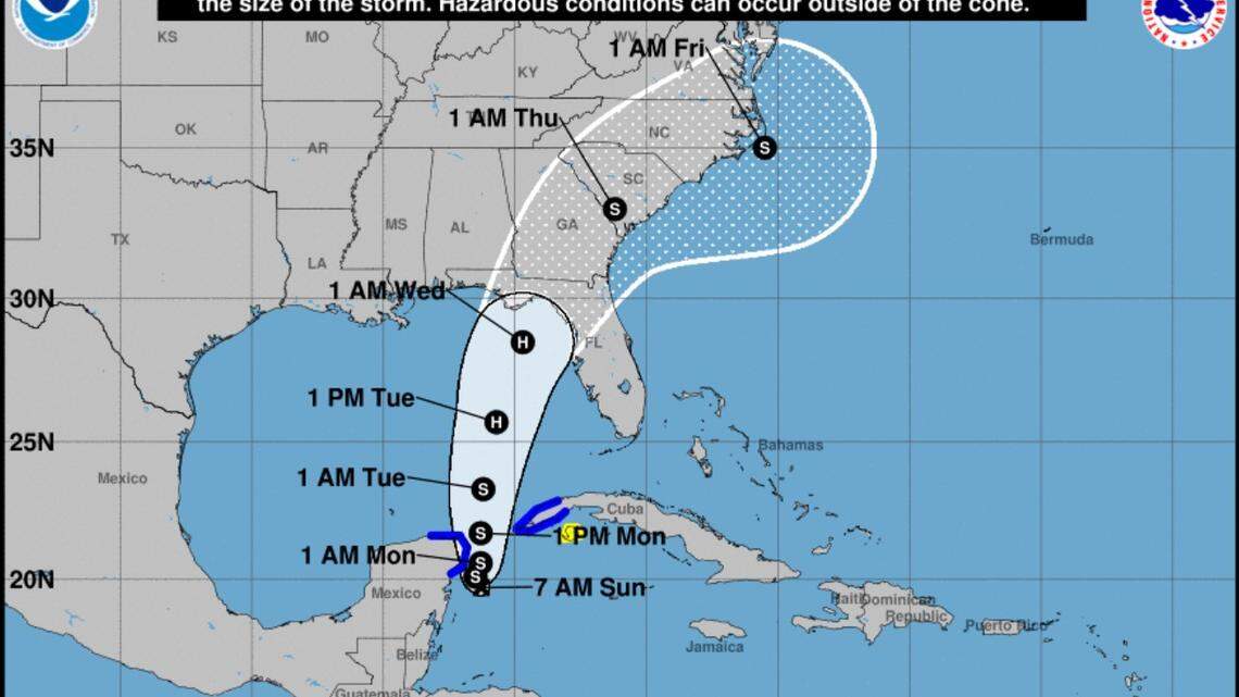 Sunday update: Tropical depression forecast to become Gulf hurricane. Here’s the forecast.