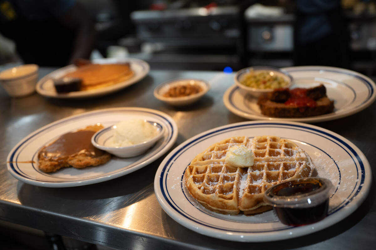 Various breakfast dishes are ready to be served to customers during the opening day of The Downtowner in Gulfport on Tuesday, June 9, 2026.
