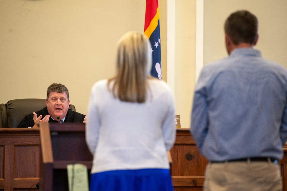 Parents of children who were injured at Connie Cuevas’ home daycare make victim impact statements before Judge Schmidt during Cuevas’ sentencing in Hancock County Circuit Court in Bay St. Louis on Monday, June 3, 2024.