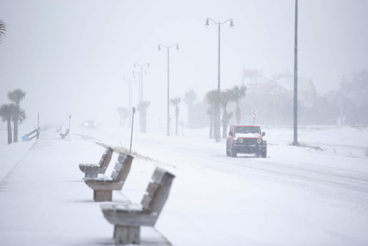 Cars drive along Highway 90 in Gulfport on Tuesday, Jan. 21, 2025.