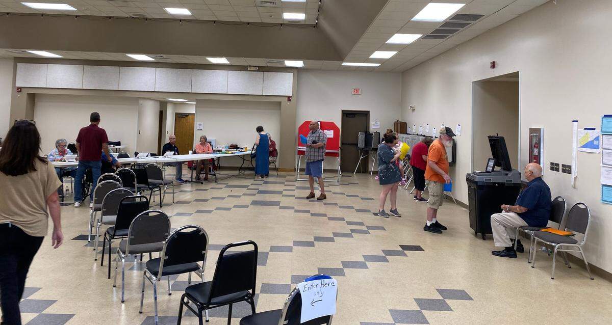 Around 12:50 p.m, poll workers at the First United Methodist Church in Long Beach said about 22 percent of the 4,000 registered voters there had cast their ballots.
