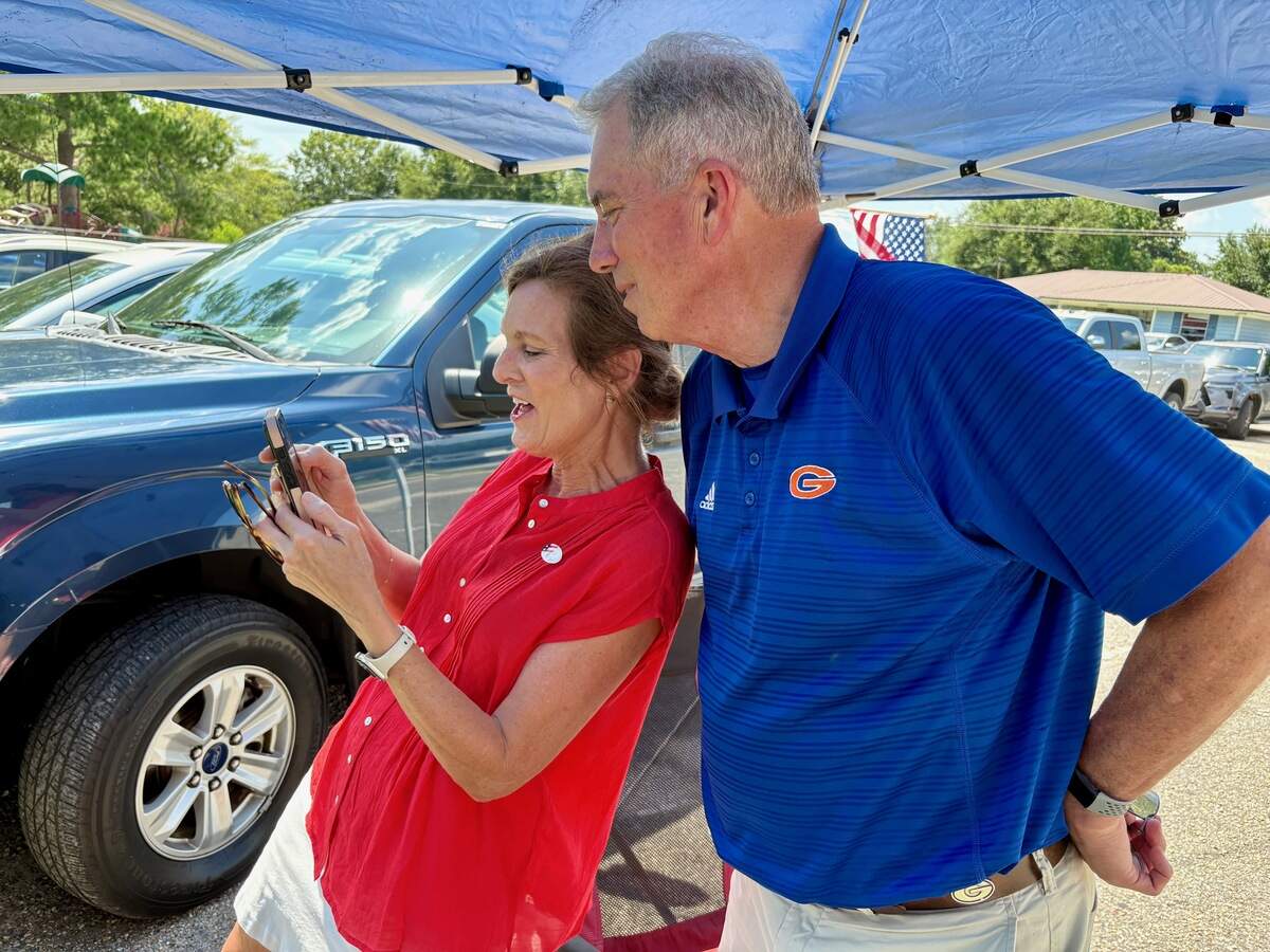 Gulfport City Council candidate Bryan Caldwell and wife Kellee met their newest grandchild, who had just been born, on a FaceTime call Tuesday while campaigning for the Ward 2 seat during a special, nonpartisan election. Caldwell bested Ron Ruland in the race.