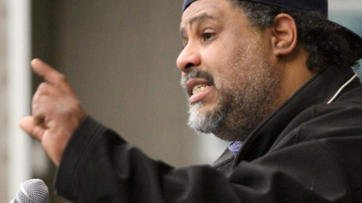 JOHN FITZHUGH/SUN HERALD 
 Environmental activist Derek Evans of Gulfport speaks during the National Environmental Justice Advisory Council's spring meeting at the Marriott hotel in Gulfport on Tuesday March 15, 2016.