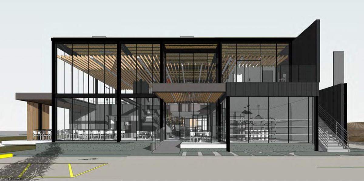 Walls of windows will connect the restaurant and shops at The Collective in Ocean Springs with the natural surroundings on Porter Avenue in Ocean Springs. The Collective will house a fusion restaurant of Japanese cuisine and Gulf Coast ingredients, along with a wine shop and book store.