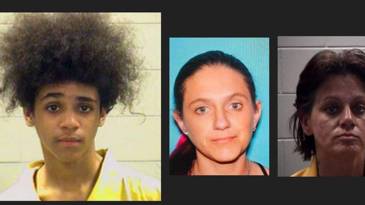 The Jackson County Sheriff’s Department requested information that would lead to the arrests of (from left) Elijah Ladale Zember, 16; Jaclyn Nicole Sisti, 33; and Tanisha Gayle Chiasson, 43. Contact Crime Stoppers to leave a tip.