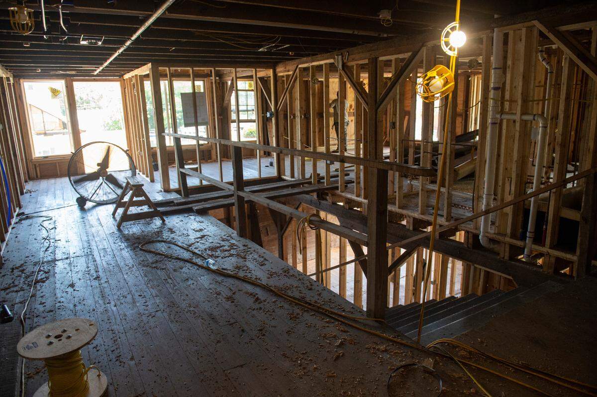 The second floor landing which will be home to a library for all the tenants to use at the new Farragut Lofts in Bay St. Louis on Thursday, June 30, 2022.