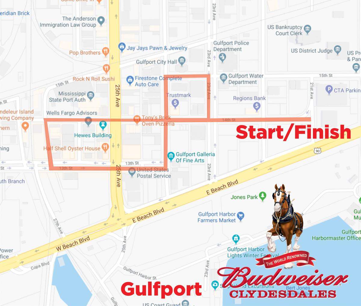 2020 parade route for the Budweiser Clydesdales