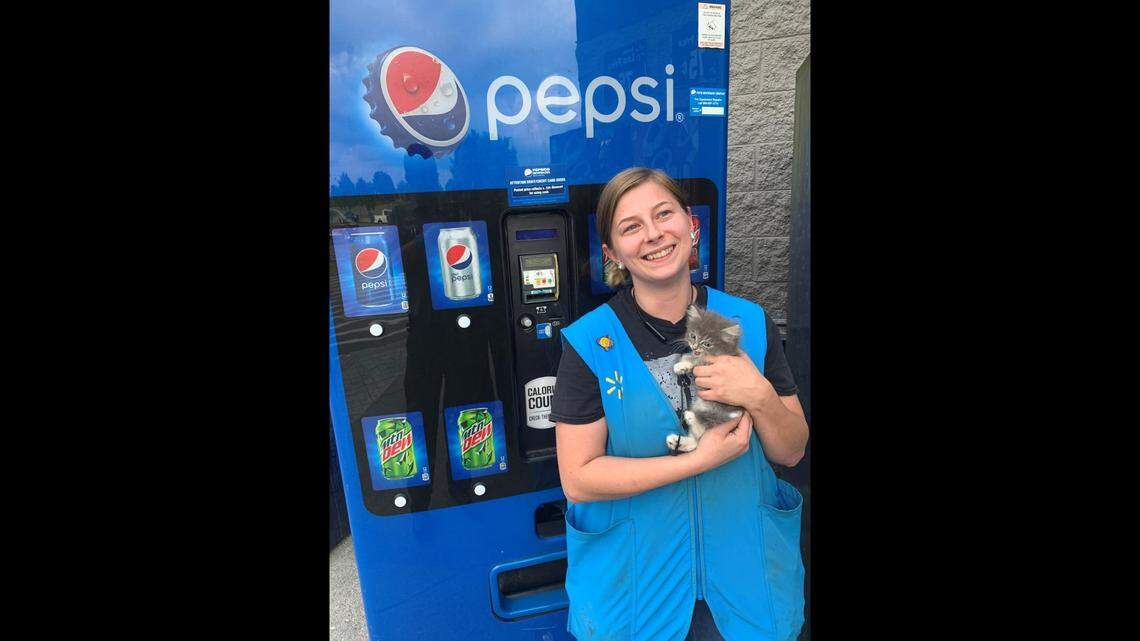 A Walmart worker in Morristown, Tennessee, called firefighters to help rescue a kitten that was stuck inside a soda machine on June 29, officials said.