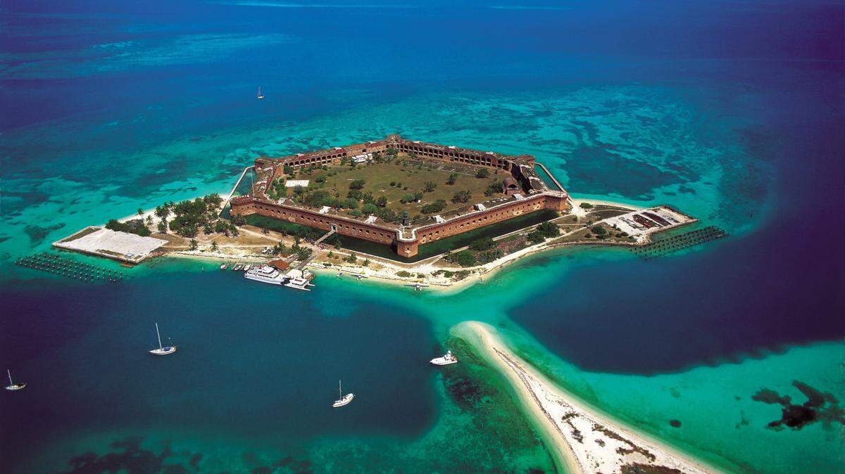 Six-sided Fort Jefferson sits on Garden Key in the Dry Tortugas and was constructed over 40 years in the mid 1800s to stand sentry over the important shipping channel. (Photo courtesy Maria Aurelia/TNS)