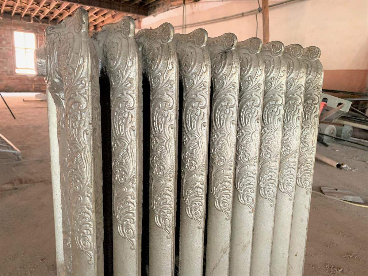 This decorative radiator will be used in some way in the restoration of the Barq Building in downtown Biloxi, as it becomes the centerpiece of The District on Howard mixed use development.
