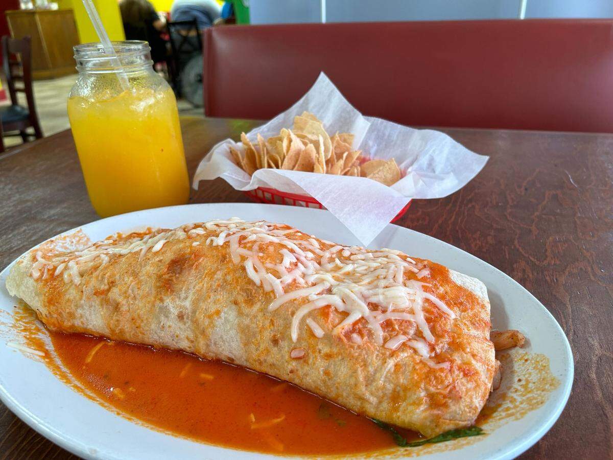 The Larry Burrito at El Taco Larry in Gulfport, Mississippi.