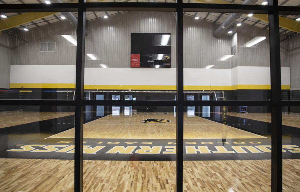 University of Southern Mississippi’s new volleyball facility.